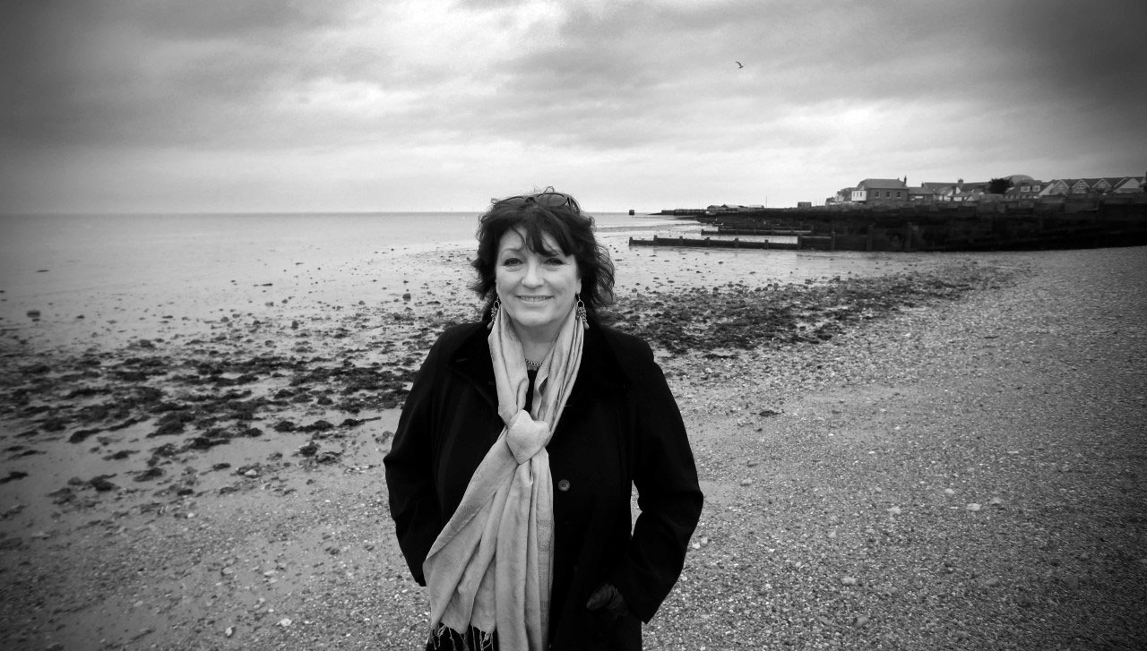 Julie Wassmer Beach in black and white