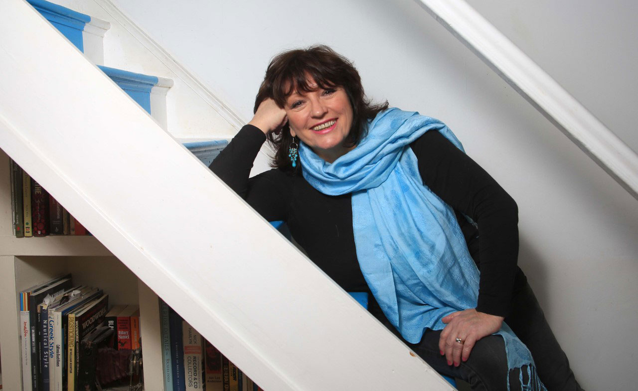 Julie Wassmer on the stairs