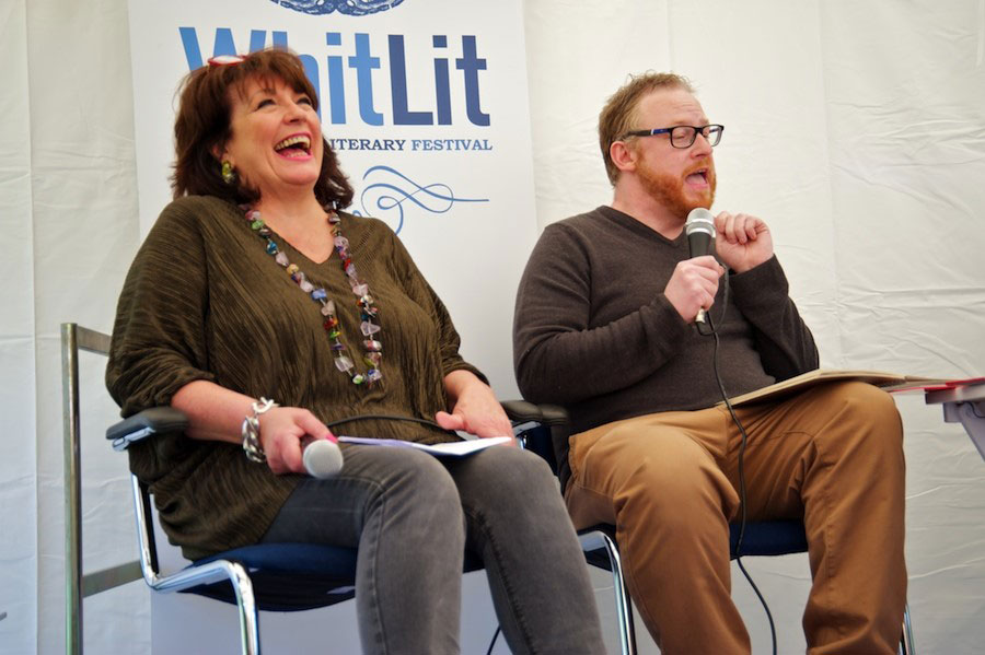 Having fun with Dominic King at WhitLit